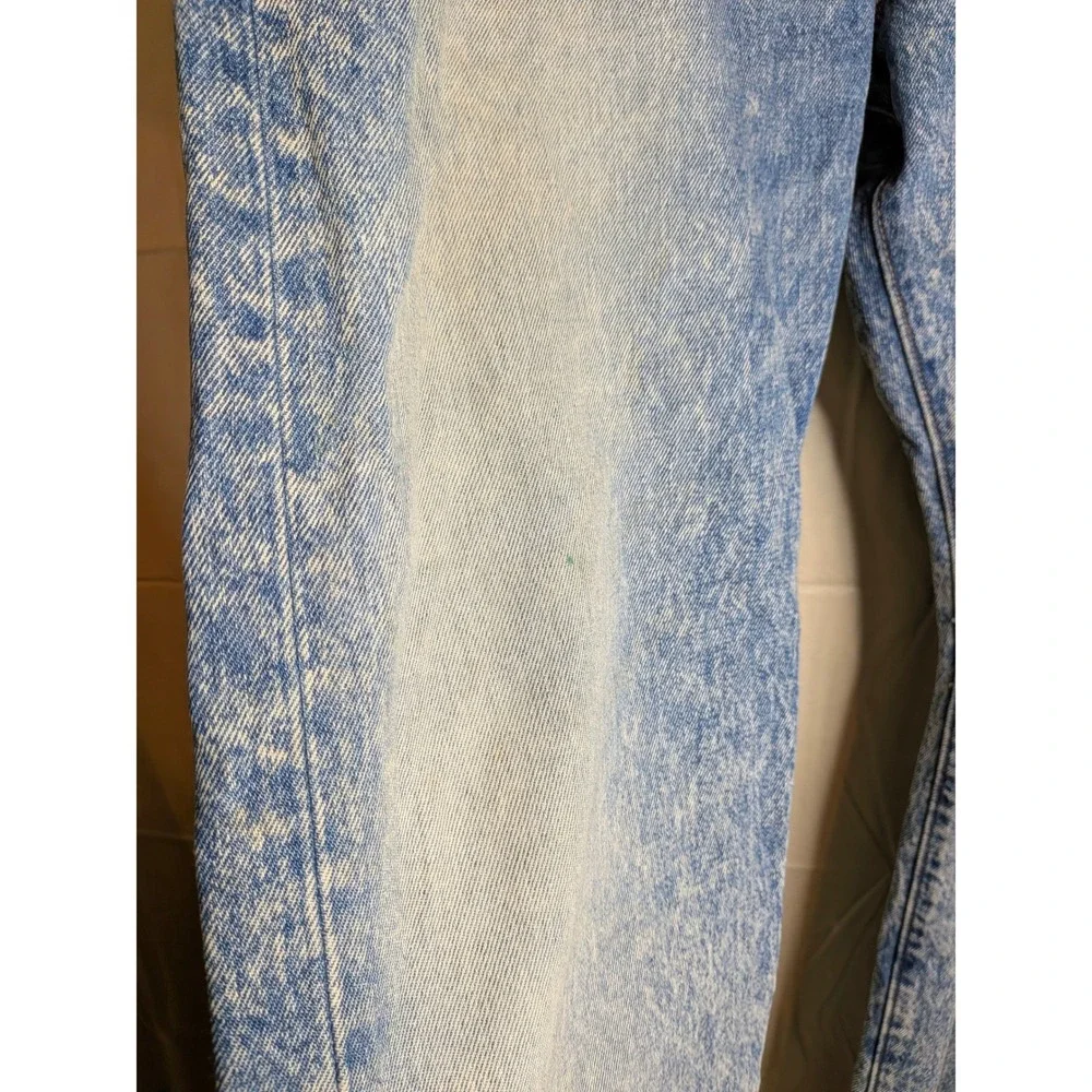 Levis 501 Button Fly Acid Wash Jeans 40X30 Mens Original Fit Straight Denim Jean